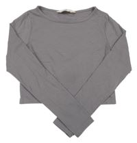 Šedé crop triko H&M