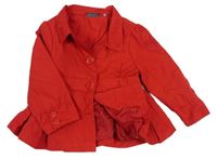 Červený šusťákový jarní kabát Bel&Bo