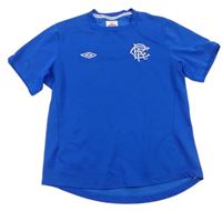 Cobaltově modrý sportovní fotbalový dres s logem UMBRO