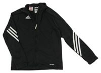 Černo-bílá funkční sportovní propínací mikina Adidas