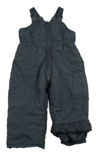 Tmavošedé šusťákové zimní laclové oteplovačky C&A