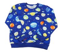 Safírová mikina s planetami Smazero