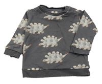 Tmavošedá mikina s dinosaury M&S