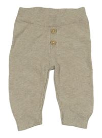 Světlebéžové melírované pletené tepláky lupilu