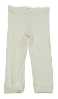 Smetanové žebrované tepláky Tu