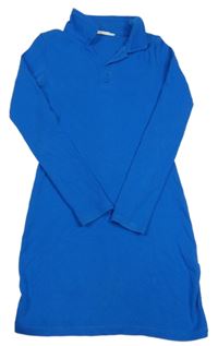 Cobaltově modré žebrované šaty s límečkem Matalan