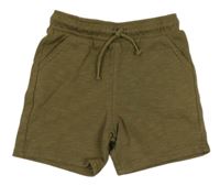 Khaki melírované teplákové kraťasy Tu