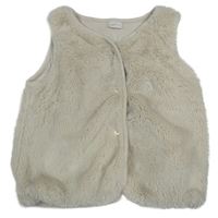 Smetanová kožešinová podšitá vesta Next