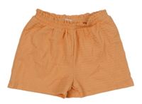 Světleoranžové vzorované paper bag kraťasy PRIMARK