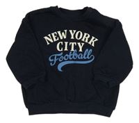 Tmavomodrá mikina s nápisy H&M