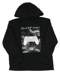 Černá mikina s ovladačem a kapucí