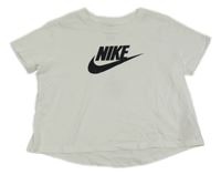 Bílé crop tričko s logem Nike