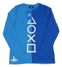 Nové - modro-cobaltově modré triko s PlayStation 