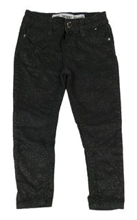 Tmavošedé třpytivé manšestrové capri kalhoty Denim Co.