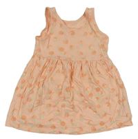 Meruňkové bavlněné šaty s ovocem Primark
