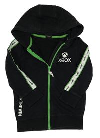 Černá propínací mikina s logem X-Box a kapucí