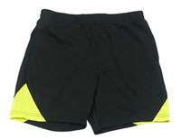 Černo-žluté sportovní funkční kraťasy Crane