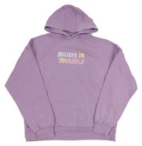 Levandulová mikina s nápisem a kapucí zn. George