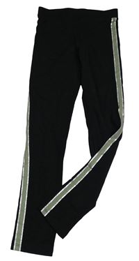 Černé legíny s pruhy H&M
