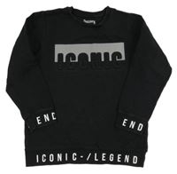 Černá mikina s 3D nápisem Nutmeg