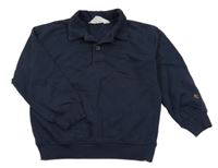 Tmavomodrá polo mikina H&M