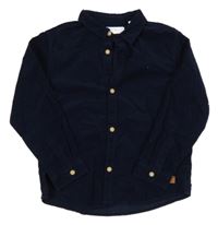 Tmavomodrá manšestrová košile Zara