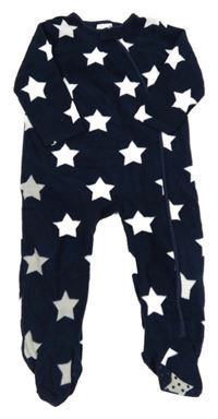 Tmavomodrý fleecový overal s hvězdami Next