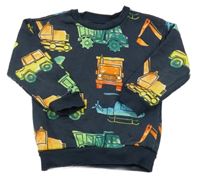 Tmavomodrá mikina se dopravními stroji Nutmeg