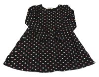 Černé puntíkaté bavlněné šaty H&M