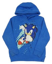 Modrá mikina se Sonicem a kapucí Next