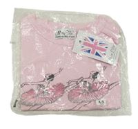 Nové - Růžové tričko s baletkami