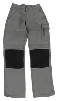 Šedo-černé outdoorové kalhoty s kapsami TopCraft