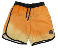 Oranžovo-žluté ombré plážové kraťasy Olaian