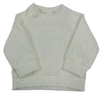 Bílá vzorovaná mikina