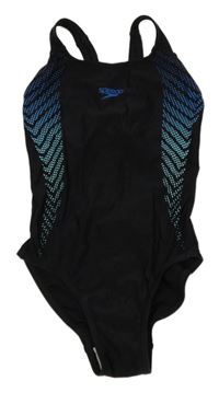 Černé jednodílné plavky se vzorem Speedo