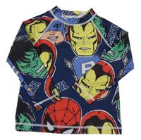 Tmavomodré UV triko s Avengers H&M