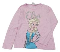 Světlerůžové triko s Elsou Disney