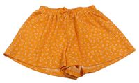 Pomerančové květované lehké kraťasy Matalan