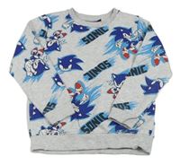 Šedo-modrá mikina se Sonicem Primark