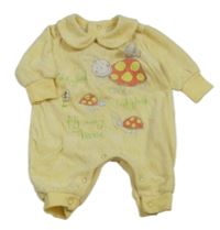 Žlutý sametový overal s beruškou Mothercare