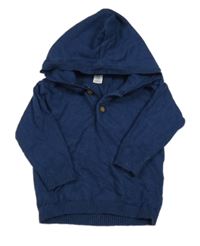 Tmavomodrý lehký svetr s kapucí M&S