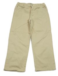 Béžové plátěné kalhoty 