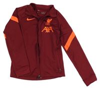 Vínová sportovní funkční propínací mikina s L.f.C. Nike