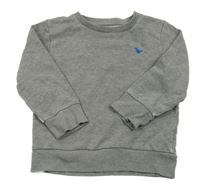 Šedá melírovaná mikina s výšivkou Next