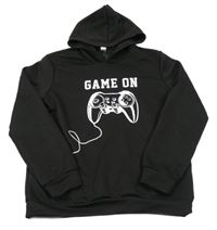 Černá mikina s ovladačem a kapucí shein