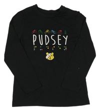 Černé triko s Pudsey George
