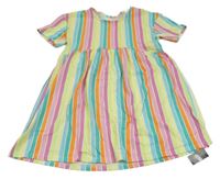 Nové - barevné pruhované šaty dunnes