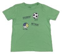 Zelené tričko s míči Topolino