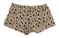 Hnědé pyžamové kraťasy s leopardím vzorem H&M