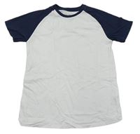 Bílo-tmavomodré tričko Primark